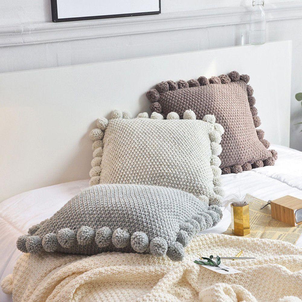 LONTIME Vỏ Gối Vuông 45X45Cm Giữ Ấm Mùa Đông Trang Trí Nhà Cửa