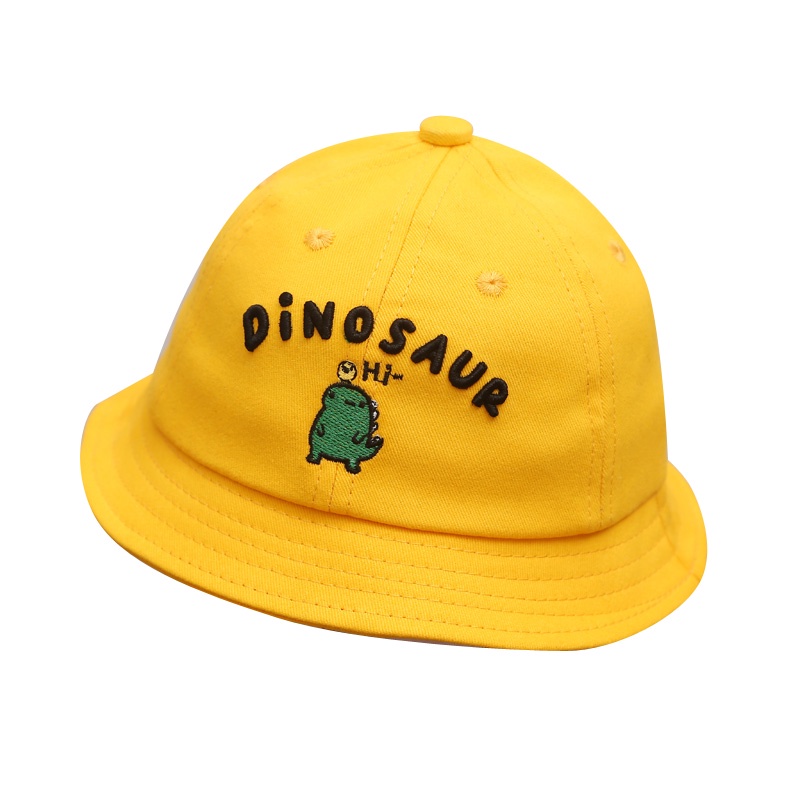Mũ Tai Bèo Vải Cotton Mỏng In Hình Khủng Long Dễ Thương Thời Trang Mùa Hè Cho Bé Từ 1-2 Tuổi
