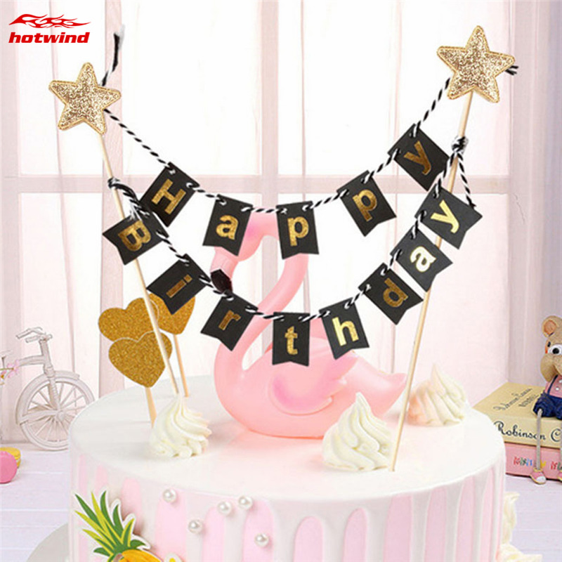 Chữ Happy Birthday Cắm Trang Trí Bánh Sinh Nhật