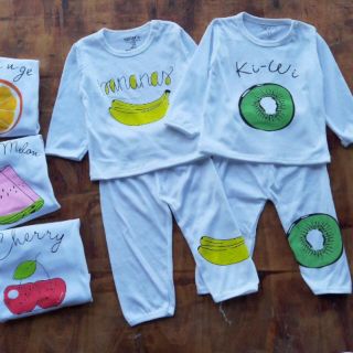 Combo 5 bộ cotton dài tay cài vai cho bé