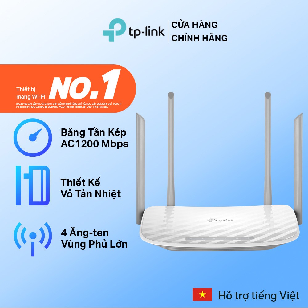 Bộ Phát Wifi TP-Link Archer C50 Chuẩn AC 1200Mbps