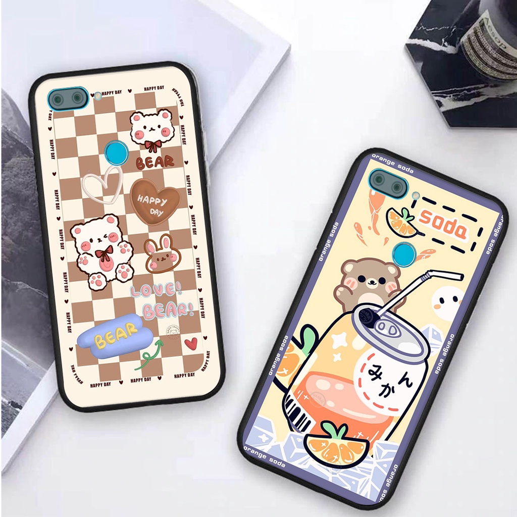 Ốp lưng Xiaomi MI 8 LITE in hình 3D GẤU cute be@r, soda, happy day cực hot ,thời thượng