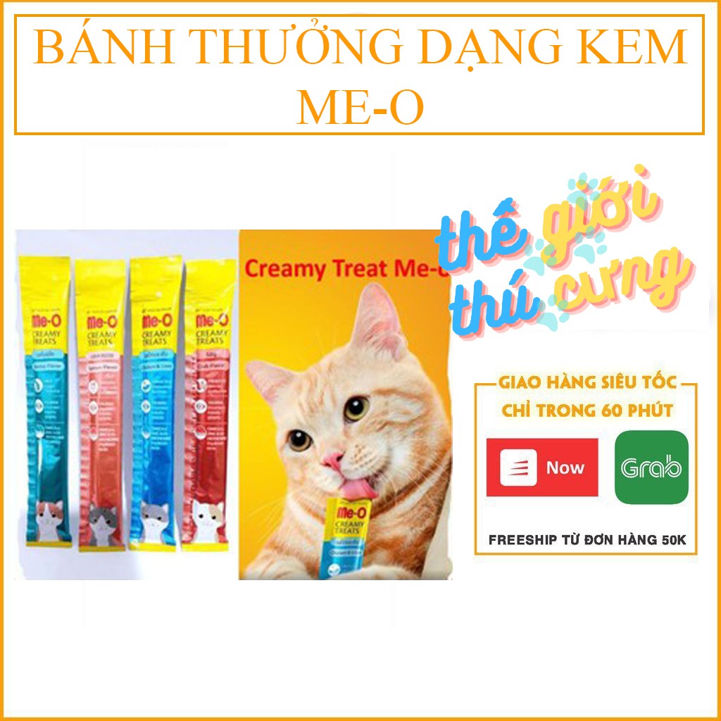 CREAMY TREAT (1 thanh 15gr) BÁNH THƯỞNG DẠNG KEM ME-O Pate súp thưởng cho mèo vâng lời