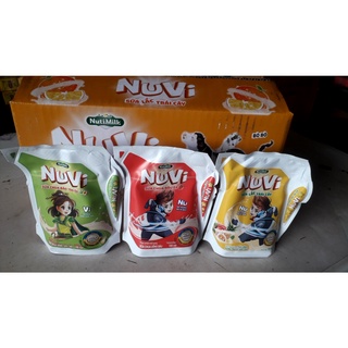 Sữa Nuvi túi 110 ml Nuti food cam,dâu,táo,trái cây