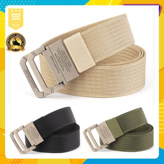 THẮT LƯNG NAM THỜI TRANG VẢI CANVAS GÀI 2 THANH KIM LOẠI THƯƠNG HIỆU ENNIU 13Y INSISTENCE