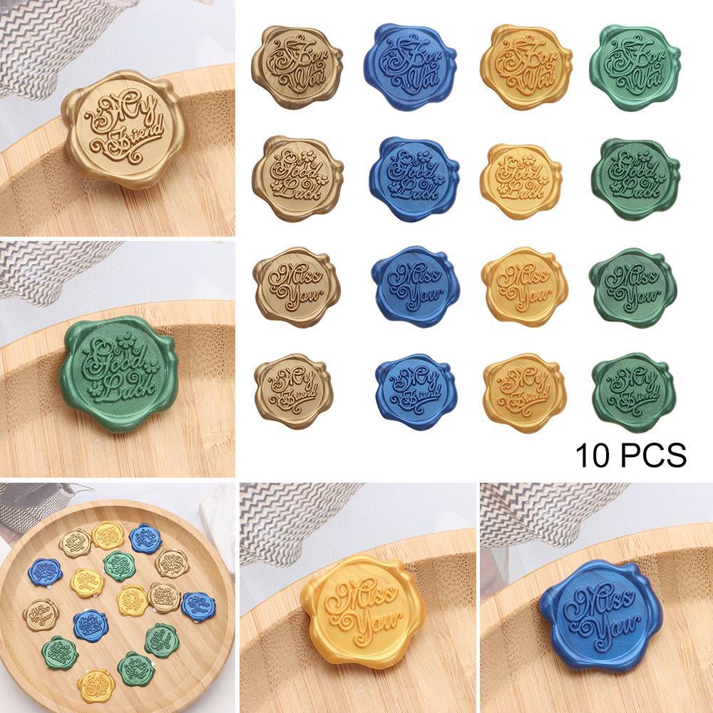 Bộ 10 Miếng Dán Niêm Phong Thiệp Mời Đám Cưới Sinh Nhật