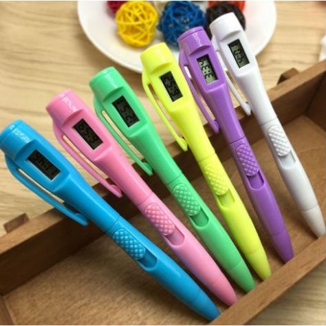 Bút 💓FREESHIP💓 Bút bi có đồng hồ điện tử mini có thể điều chỉnh được thời gian 4933
