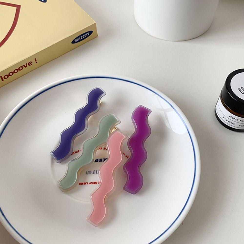 Kẹp Tóc Mỏ Vịt Bằng Nhựa Dẻo Phong Cách Hàn Quốc Ngọt Ngào WMES15H Dành Cho Bạn Nữ