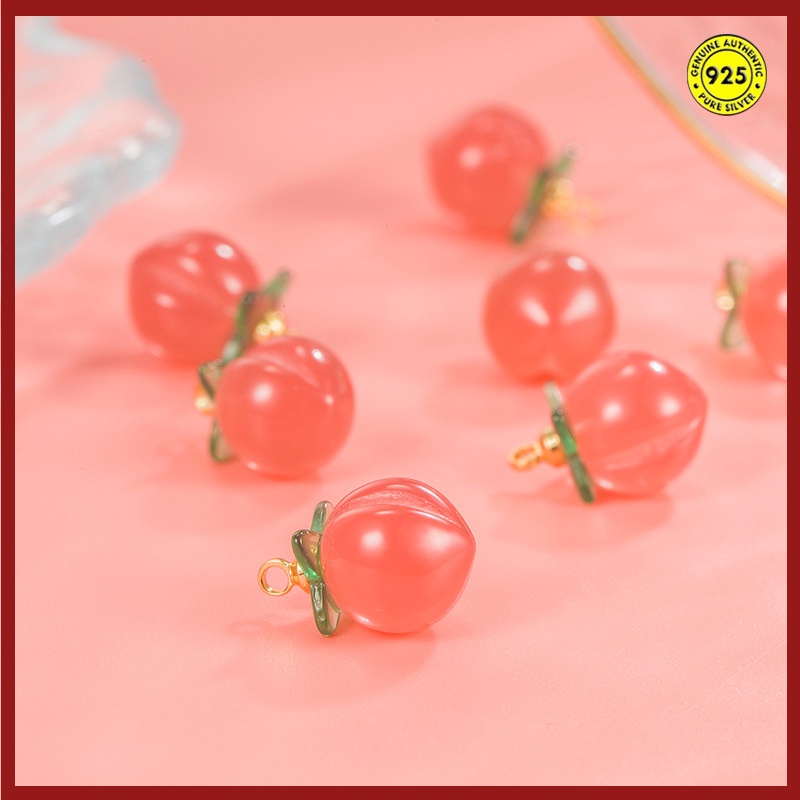 Mặt Dây Chuyền Hình Quả Đào Đính Đá Mã Não Đỏ Phong Cách Nam