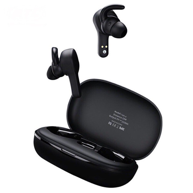Tai nghe bluetooth cảm ứng Remax TWS-6 V5.0 kết nối từng tai riêng biệt Chính hãng