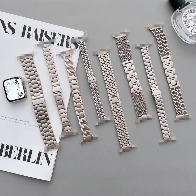 Dây Đeo Bằng Thép Không Gỉ Mỏng Cho Đồng Hồ Thông Minh apple watch 7 6 se 41mm 45mm 40mm 44mm iwatch 5 3 38mm 42mm