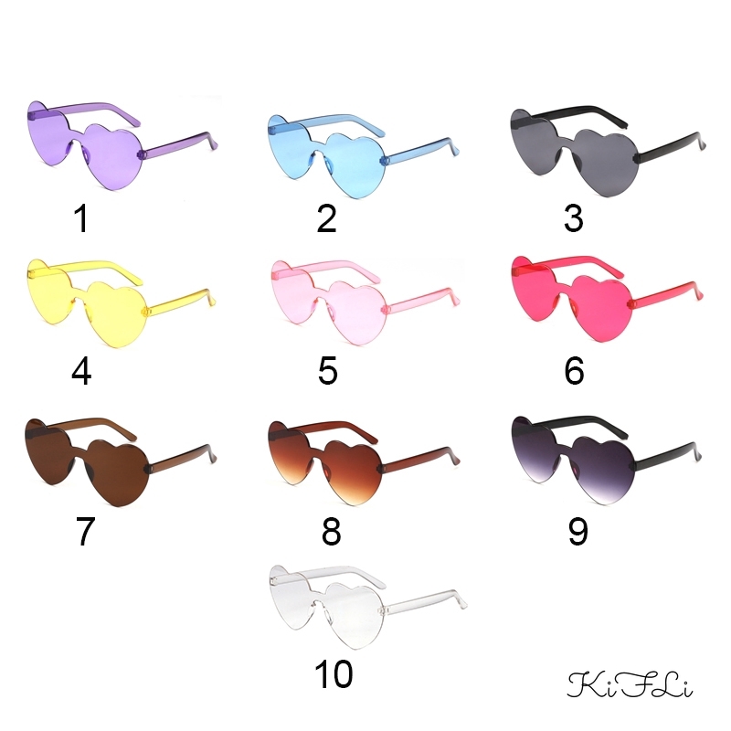 Kính Mát Hình Trái Tim Phong Cách Retro Thời Trang Độc Đáo