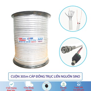 Cuộn 305m Cáp đồng trục liền nguồn SINO/SUNNY (RG59 + 2C CCS) chuyên dụng cho Camera