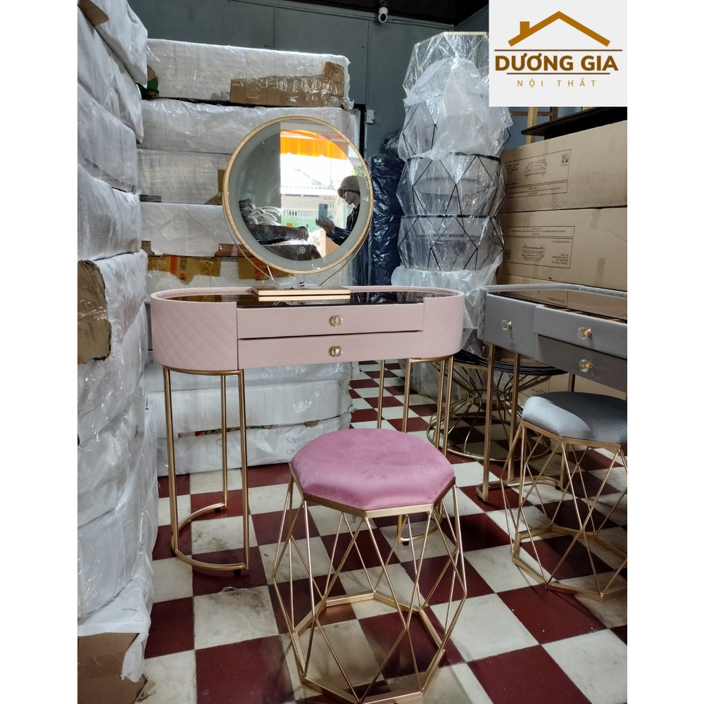 Combo bàn ghế trang điểm/ bàn trang điểm sang - xịn - mịn. Miễn phí ship