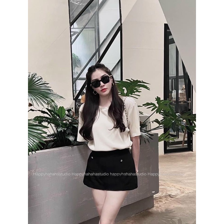 Chân váy đen A thăng có lót quần