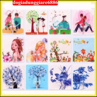 Móc dán tường combo 10 móc siêu dính in hình 3D độc đáo ~ Goocle