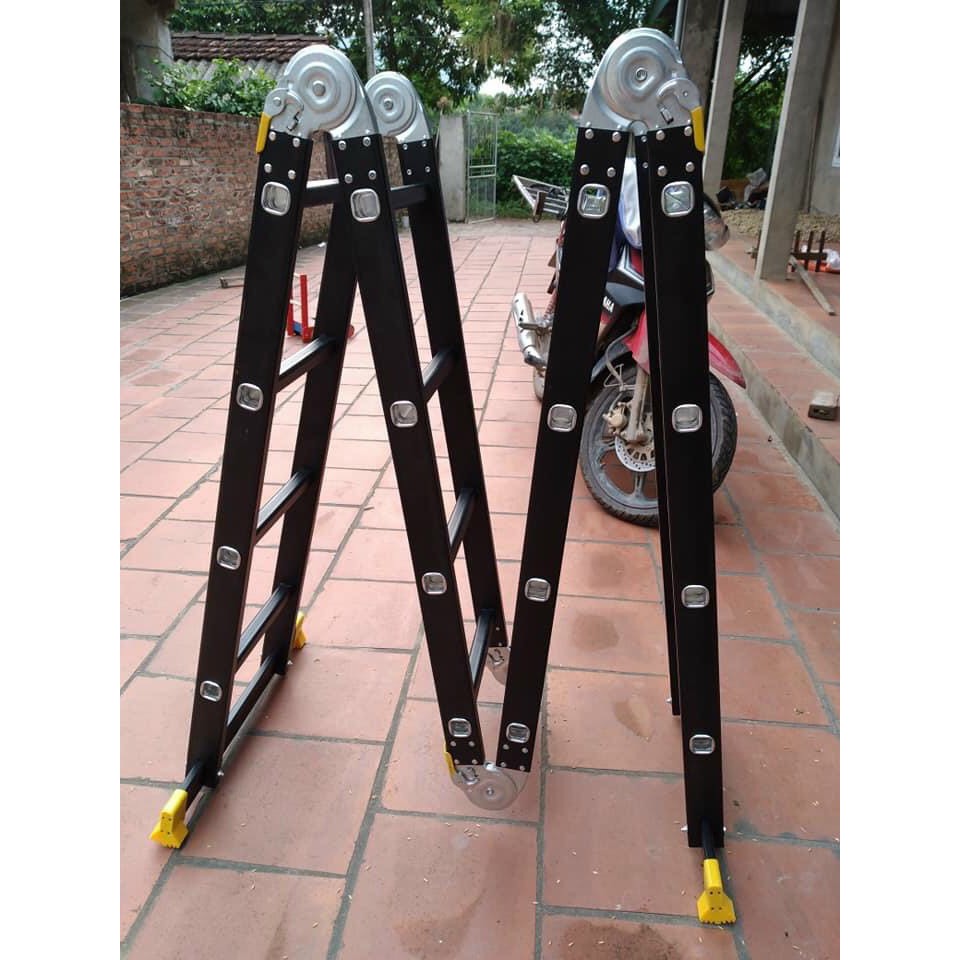 Thang nhôm gấp khúc hàng cao cấp cao 3m7