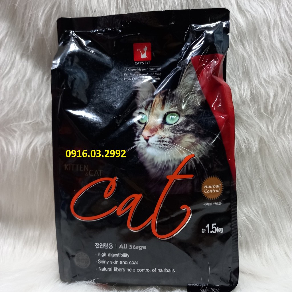 Thức ăn cho mèo Cat eye 1,5kg - Tiêu búi lông