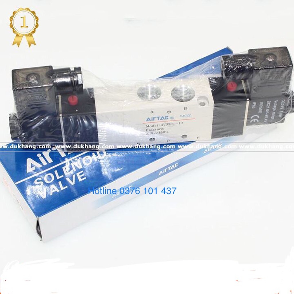 VAN ĐIỆN TỪ KHÍ NÉN AIRTAC 4V330C-10, VAN ĐIỆN TỪ KHÍ NÉN 5/3 SOLENOID