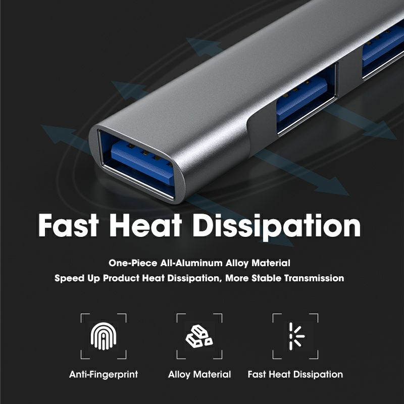 Bộ Chia 4 Cổng Usb 3.0 Loại C Sang 4 Cổng Usb