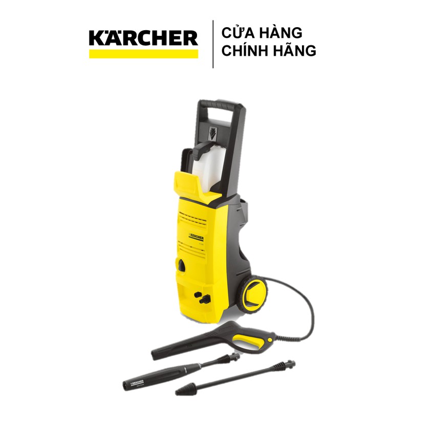 Máy xịt rửa xe Karcher K3.450 động cơ từ công suất 1600w áp lực 20-120 bar, lưu lượng nước 380l/h màu vàng