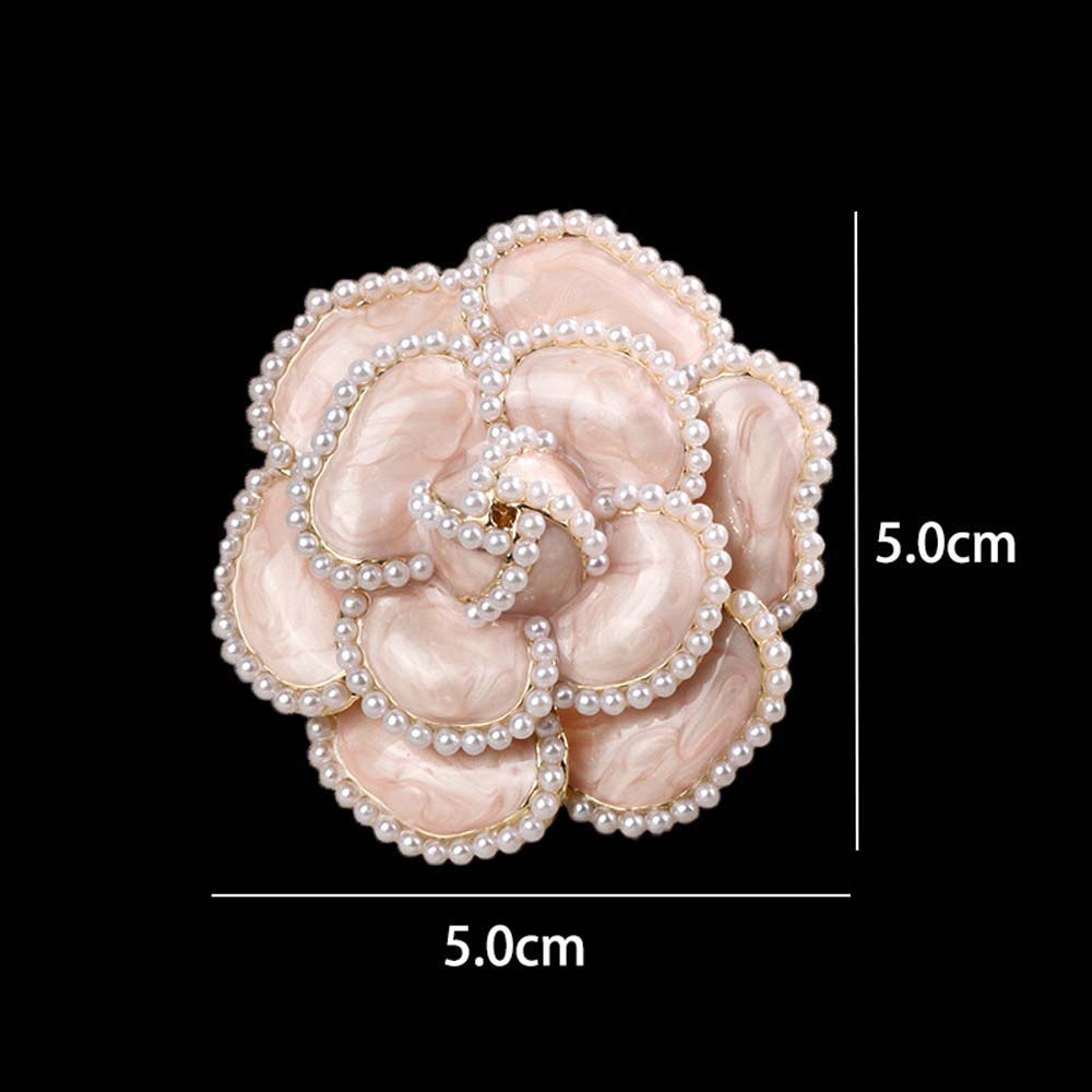 Ghim Cài Áo Hình Hoa Trà Đính Ngọc Trai Giả Thời Trang Cho Nữ