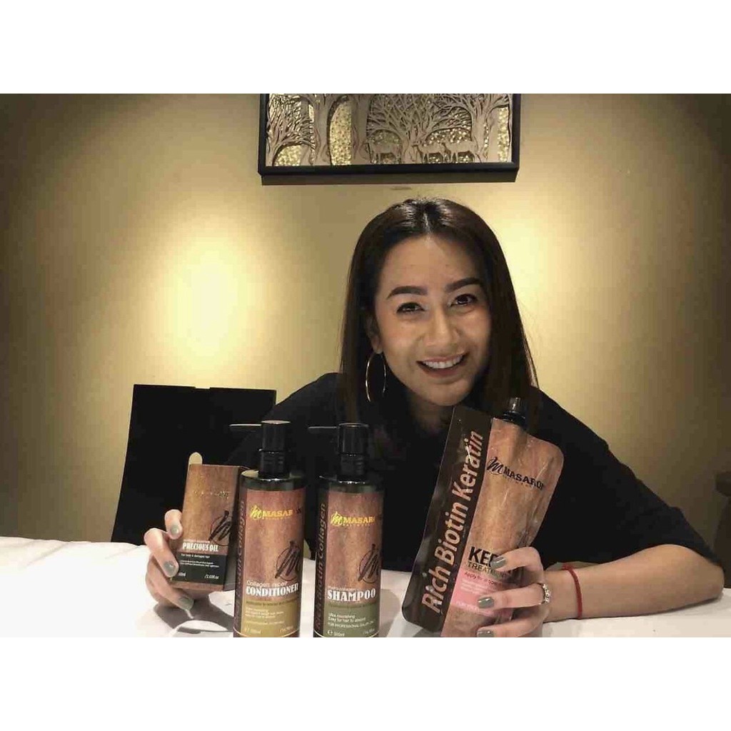 [+Tặng mũ trùm] BỘ DẦU GỘI XẢ MASARONI COLLAGEN BIOTIN REPAIR SIÊU MƯỢT TÓC CHÍNH HÃNG