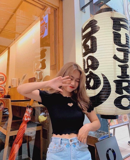 [Mã WARN10 giảm 10k đơn 99k] Áo coptop khoét tim HSU1 | BigBuy360 - bigbuy360.vn