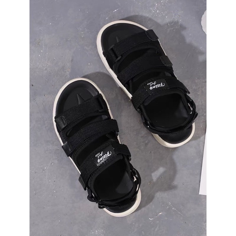 Sandal quai ngang vải dù tem F đế cao su mềm - 2P