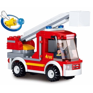 Sluban bộ đồ chơi lắp ráp xe cứu hỏa b0632 136 mảnh