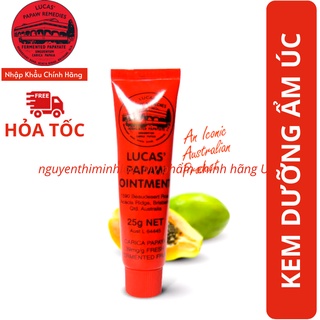 [Hàng Úc] Kem Đa Năng Dưỡng Ẩm chống khô nẻ môi, bỏng da, mẩn ngứa, Lucas Papaw Ointment 25gr