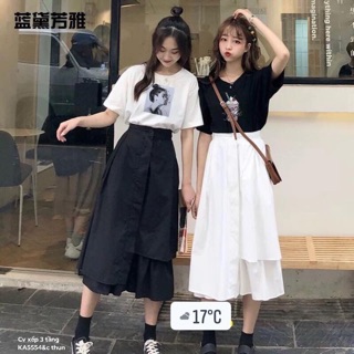 Chân váy thun xếp 3 tầng - KA