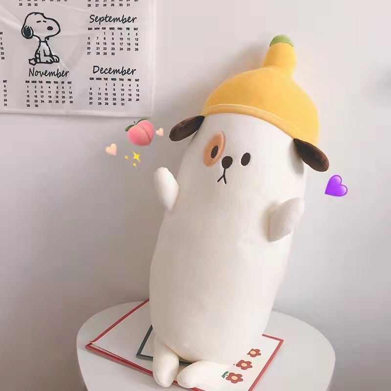 Gối Ôm Nhồi Bông Dáng Dài Hình Trái Chuối Dễ Thương Cho Bé Gái OI6Q