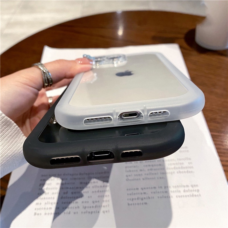 Ốp Điện Thoại Mềm Màu Kẹo Hình Trái Tim Dễ Thương Chống Sốc Cho iPhone X XR XS 11 12 13 Pro Max 7/8 SE2020 7 Plus/8 Plus