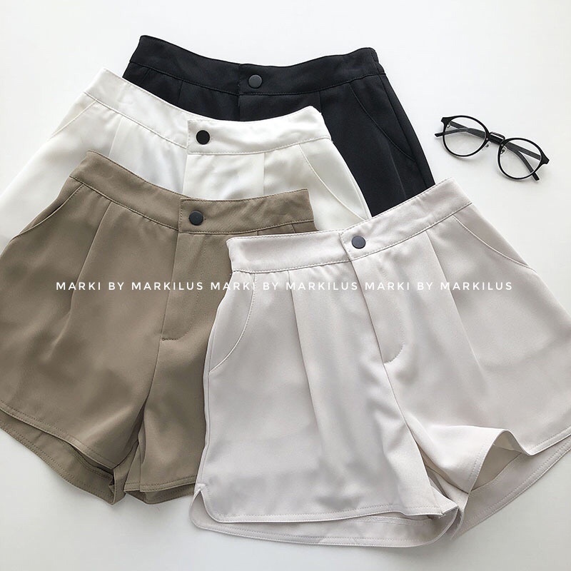 QUẦN SHORT NỮ BASIC - QUẦN SOOC NỮ ỐNG RỘNG