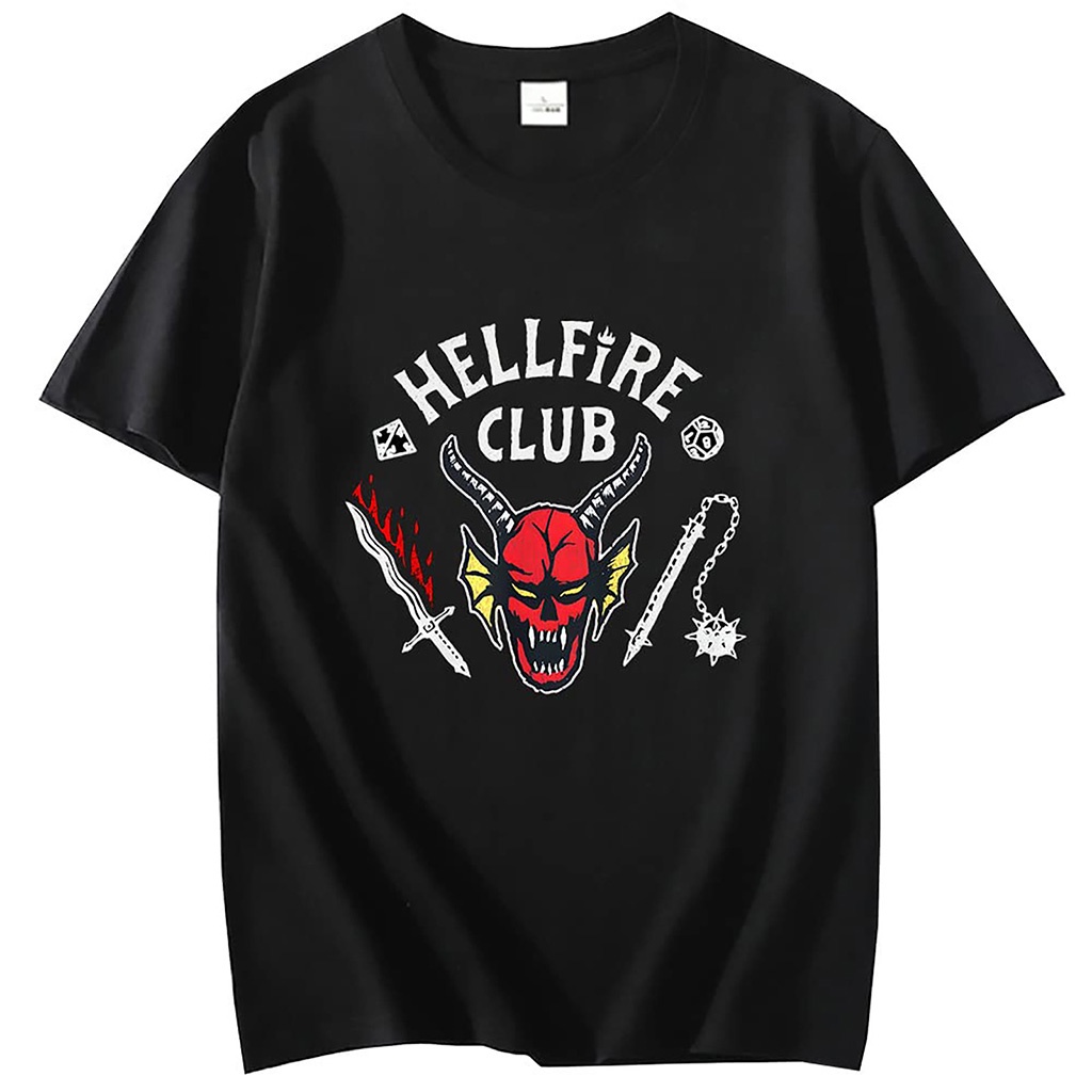 Áo Stranger Things, Áo Hellfire Club, Áo sơ mi ngắn tay của Stranger Things, Áo phông Stranger Things Dustin