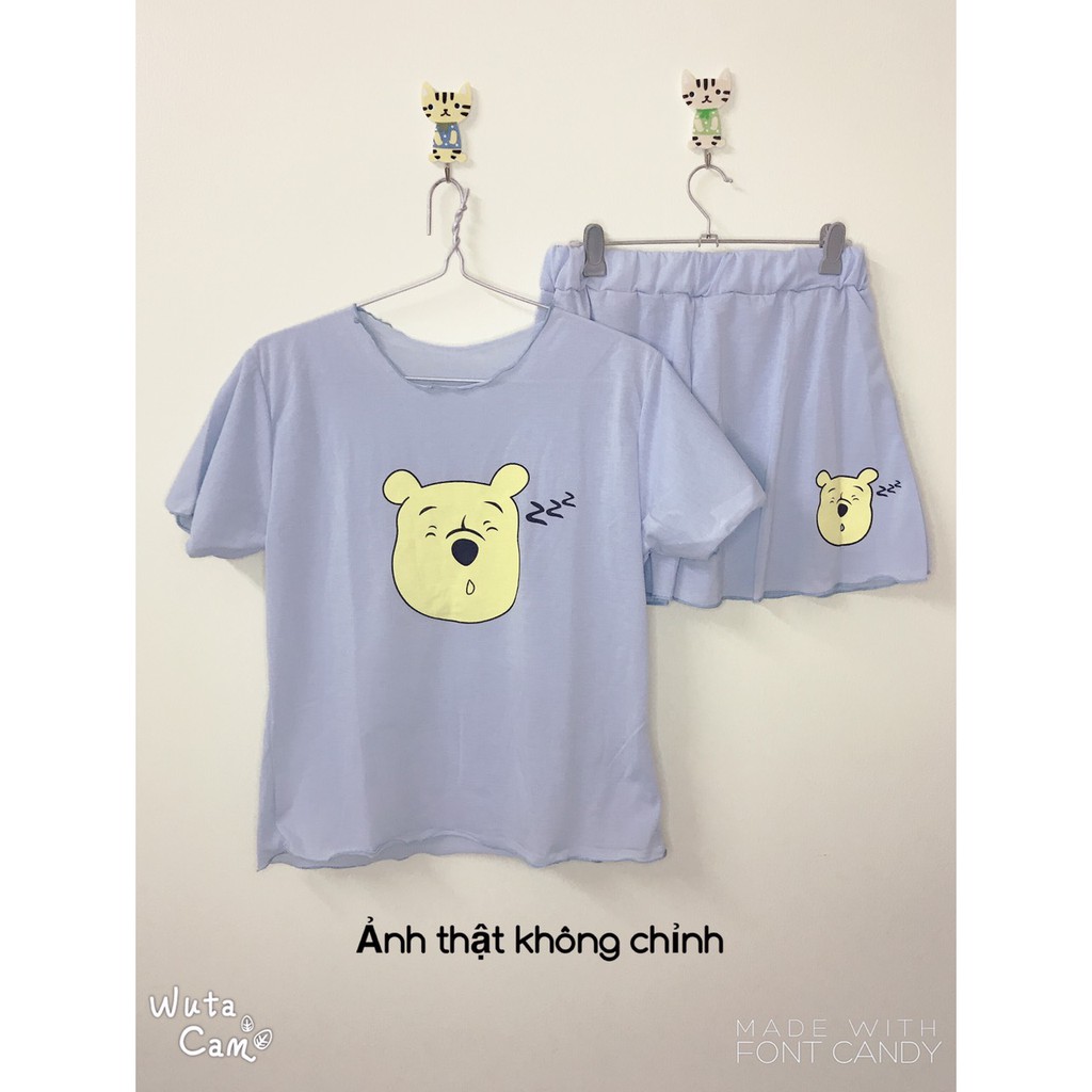 💝 Set Đồ Ngủ Gấu Pooh Vịt Đeo Nơ 💝 | BigBuy360 - bigbuy360.vn
