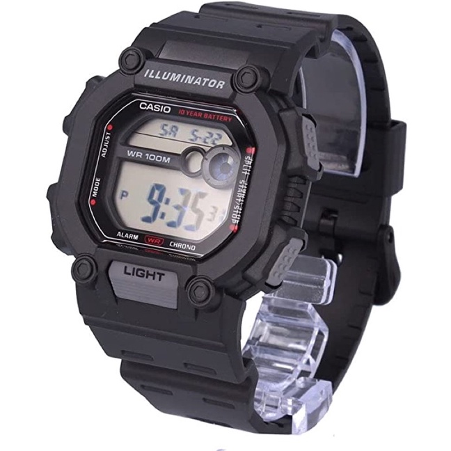 Đồng Hồ Casio | Nam W-737H-1AVDF | Dây Nhựa | Pin 10 Năm | Chống Nước WR100M