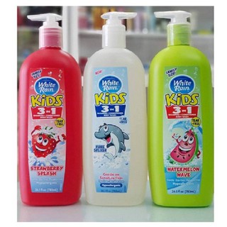 Sữa tắm gội xả cho bé White Rain Kids 3 in 1 của Mỹ 783ml