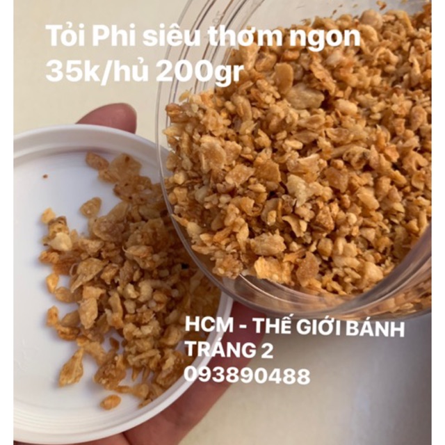 Hủ 200gr tỏi phi cực thơm ngon số 1 Tây Ninh dùng chung bánh tráng