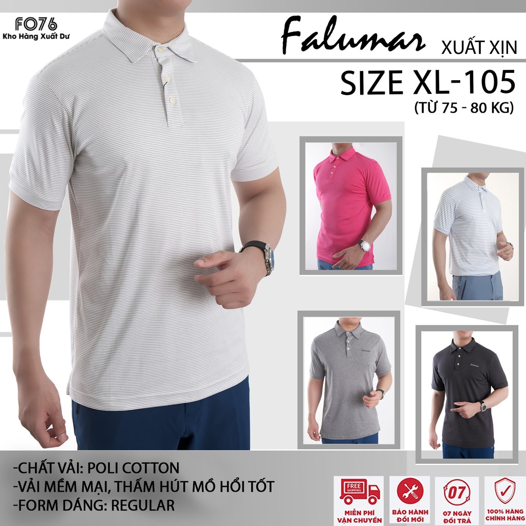 [XUẤT XỊN- BIG SIZE] ÁO THUN NAM POLO FA.L.U..MAR VẢI POLI COTTON THOÁNG MÁT 👕👕SIZE XL 👕👕 FO76 SHOP