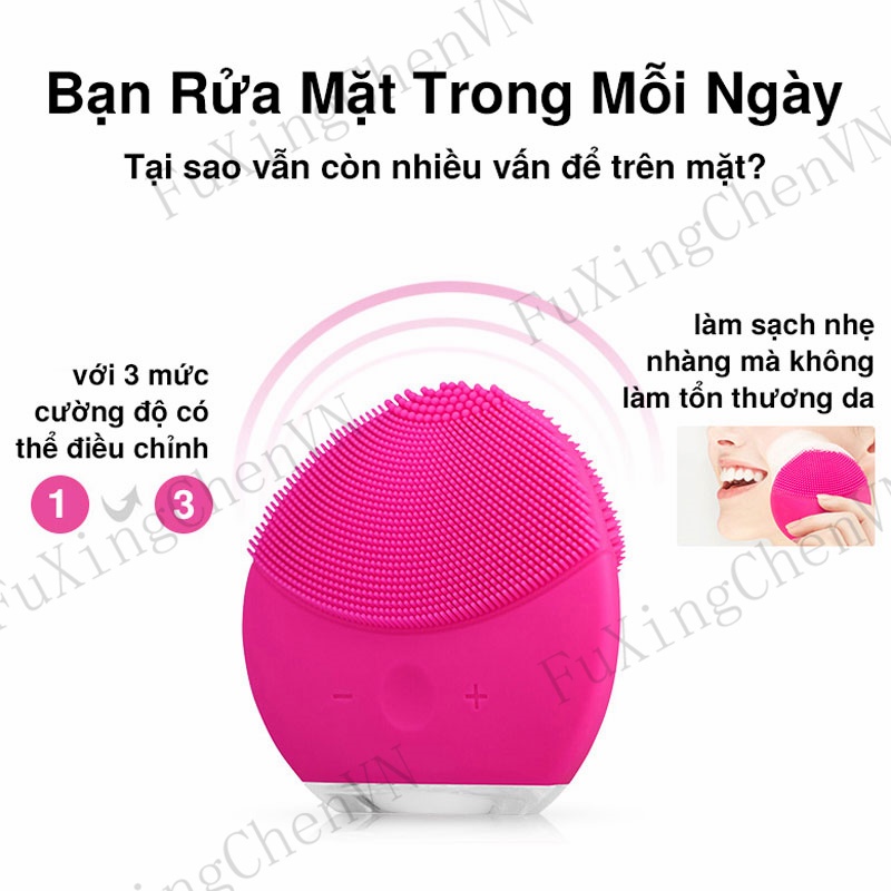 Máy rửa mặt mini  cầm tay nhỏ gọn sạch sâu làm da 150mA 5 màu