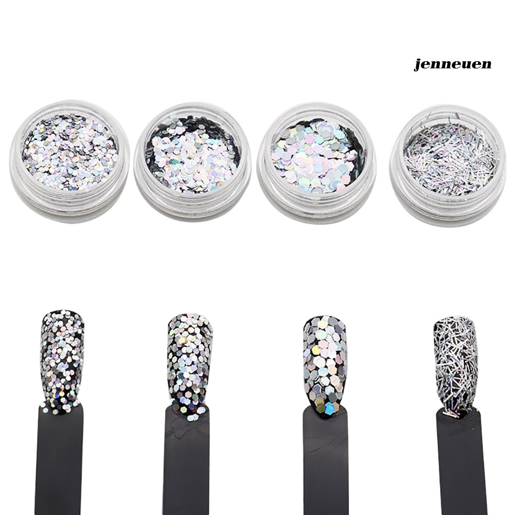 [Hàng mới về] Set 4 Hộp Sequin Lấp Lánh Trang Trí Móng DIY