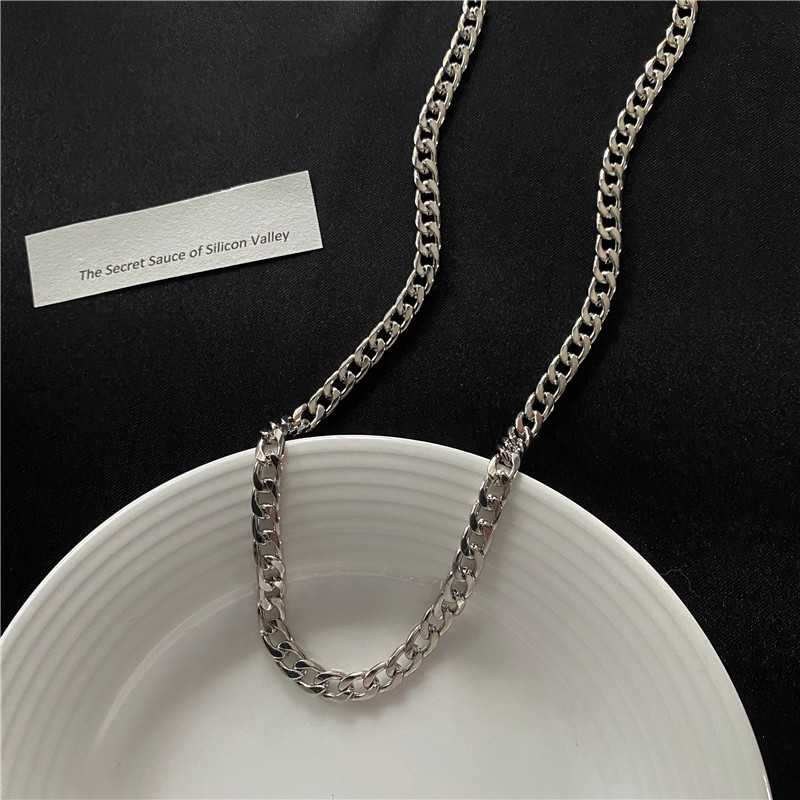 Vòng Cổ Thép Titan Dày Phong Cách Hip Hop Hop Cá Tính Thời Trang Cho Nam Và Nữ 60cm