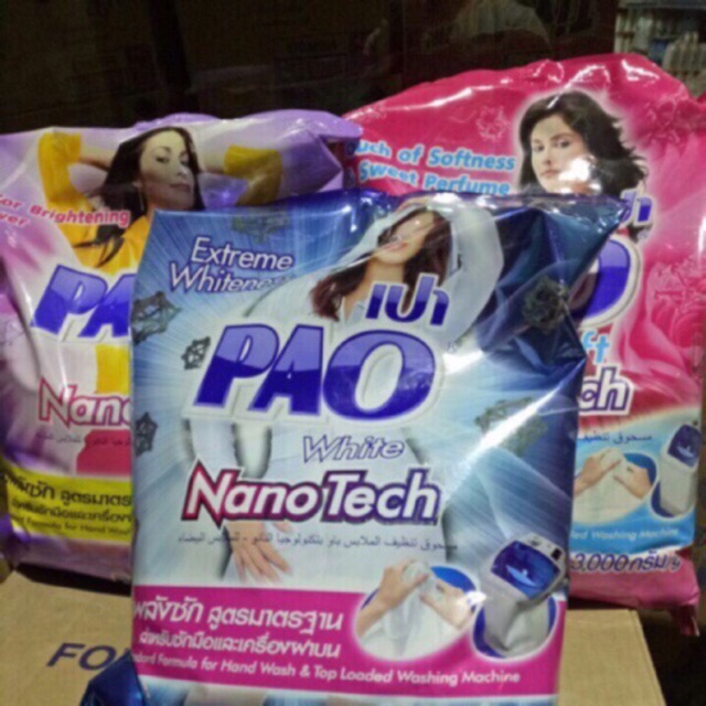 Bột giặt PAo của thái lan 3 kg giặt tay giặt máy cũng được cực sạch cực thơm mà ko ảnh hương tơi da tay bạn đâu nhé