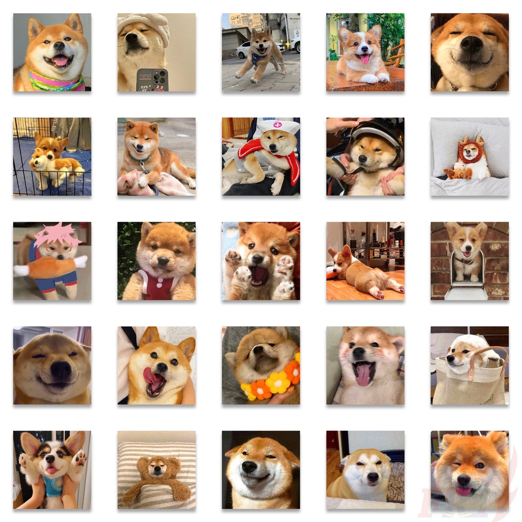 ❉ Shiba Inu &amp; Corgi Series 01 Stickers ❉ 54Pcs/Set Waterproof DIY Fashion Decals Doodle Stickers