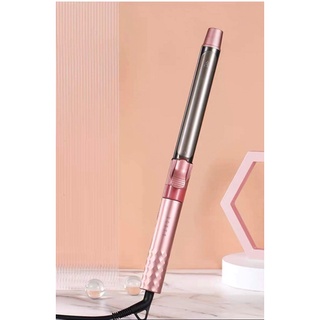 GẬY UỐN XOĂN XOAY 360 ĐỘ MÀU HỒNG SIZE 19-22-25-28-32MM TẶNG KÈM 1 LƯỢC 2 KẸP
