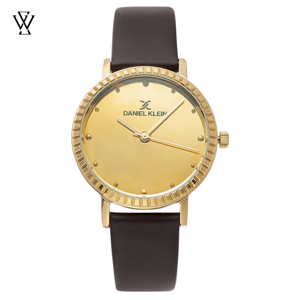 Đồng Hồ Quartz Nữ Daniel Klein Premium Ladies WATCHSTORE DK.1.12533.2 Mặt Kính Khoáng 34mm, Dây Da, Vỏ Thép