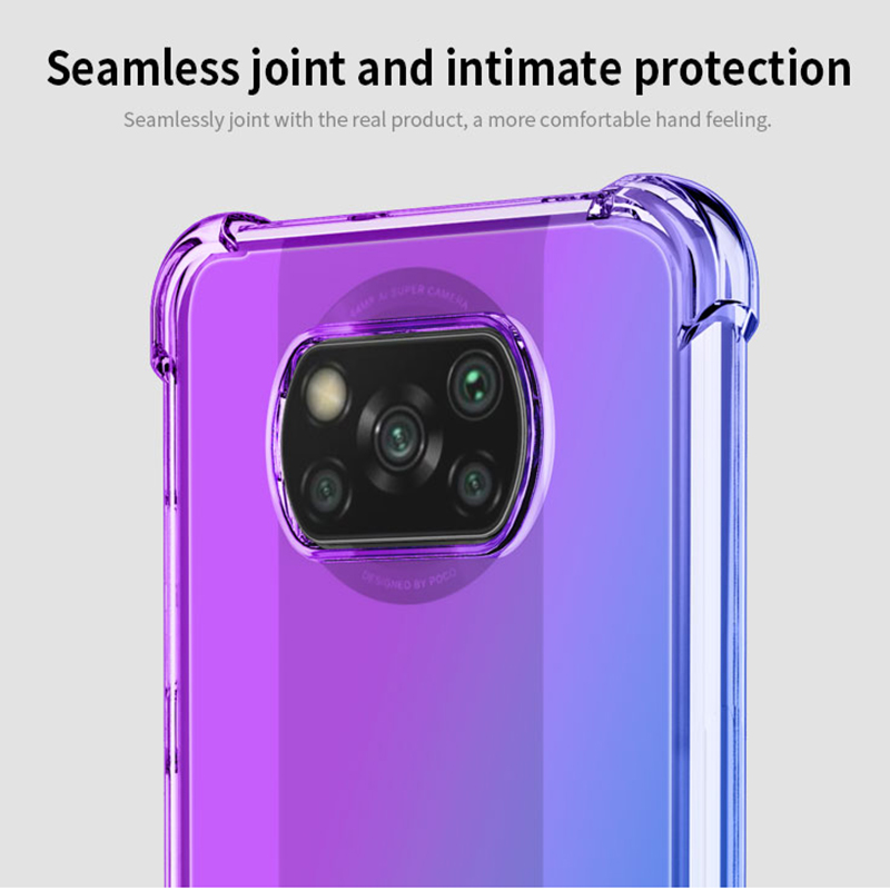 Ốp điện thoại dẻo màu loang siêu mỏng trong suốt chống sốc cho Xiaomi Poco X3 NFC M2 10T Lite Note 10 Ultra Lite