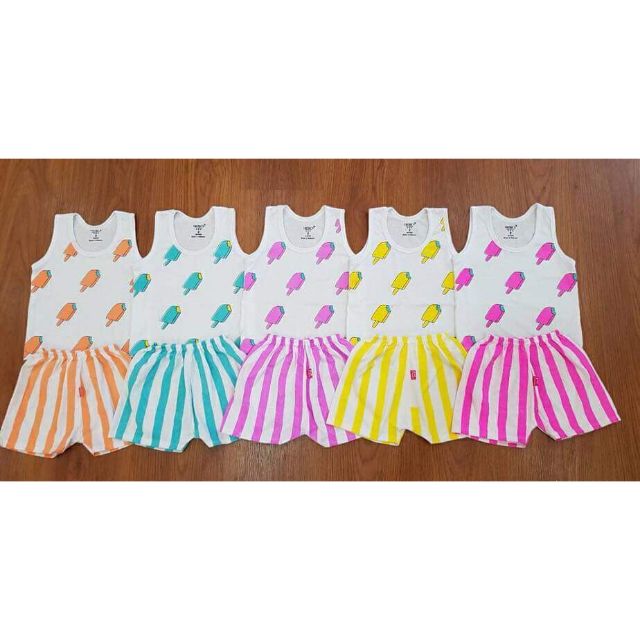 Set 5 bộ ba lỗ đùi que kem from nhí và đại